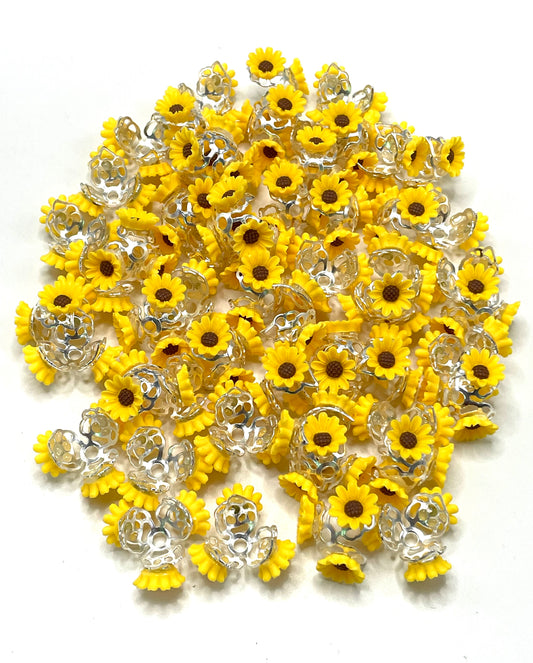 Interval beads spacer Sunflower Chrysanthemum Metal Alloy