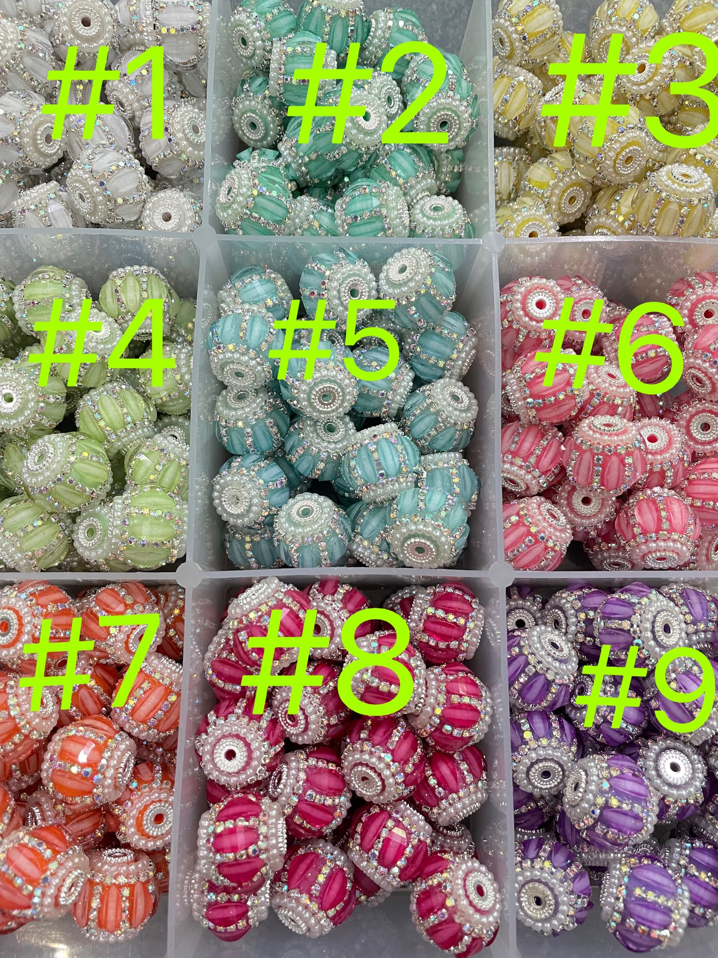 fancy bead fancy acrylic base bead Lantern bead lantern with chain and pearl beads colored random mix diy beas ranom mix color