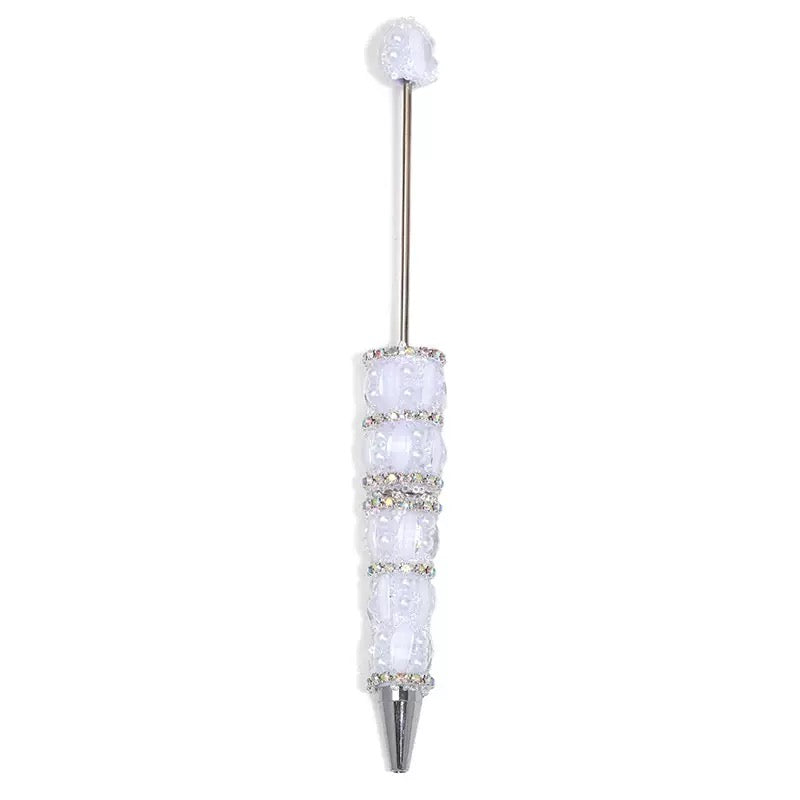diy beaded beadable heavy craft fancy pen oranments with pearl bubble and rhinestone