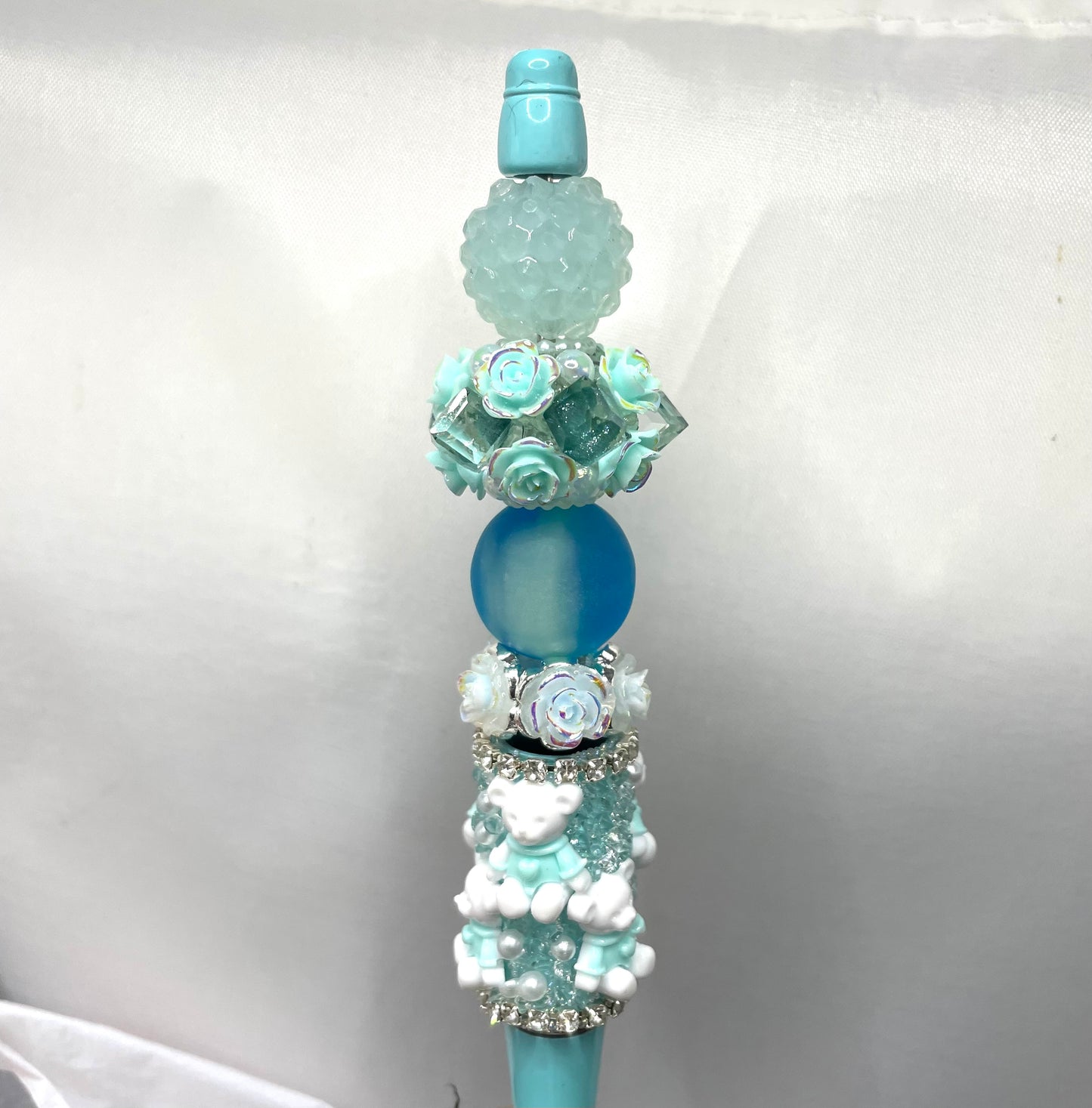 flower bead with crystal fancy bead