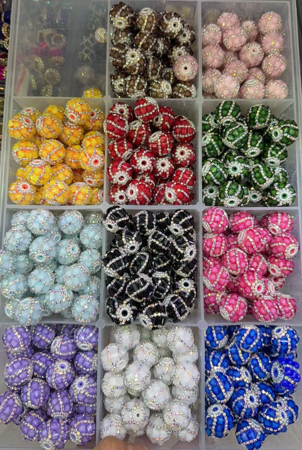 fancy heart beads heart with rhinestion chain acrylic beads hot sale items
