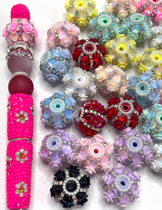 Fancy Beads Flower beads Rhinestone Chain Heart Pearl Spacer Beads Random Mix