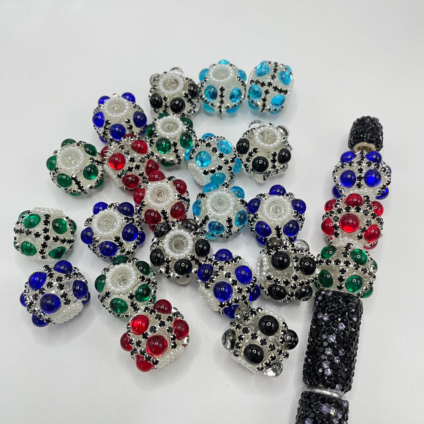 Bubble bead with chain fancy beads