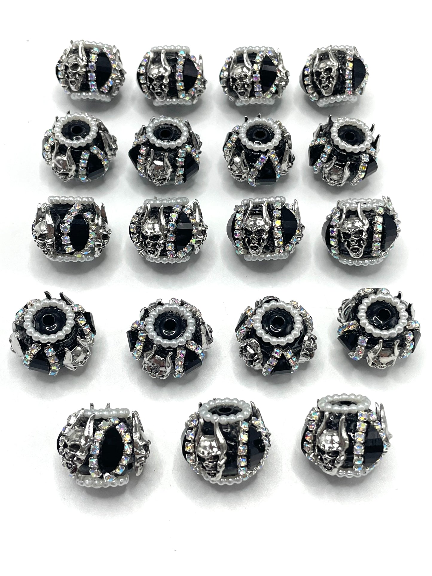Fancy Beads Metal Vampire Halloween Series Pearl ring spacer Acrylic beads 18mm