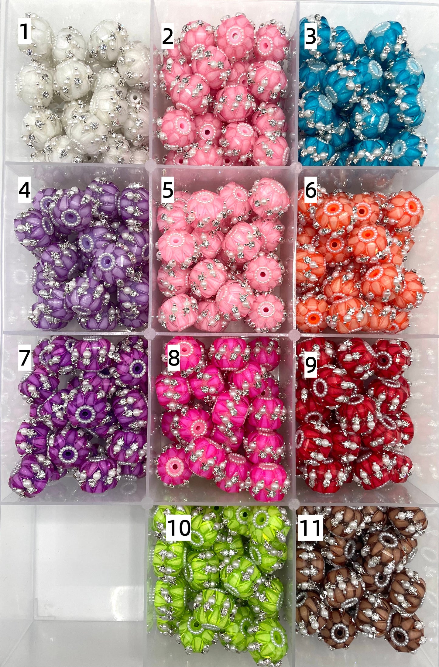 Fancy Beads The Pumpkin Master Pearl pendant Acrylic beads 18mm Random Mix