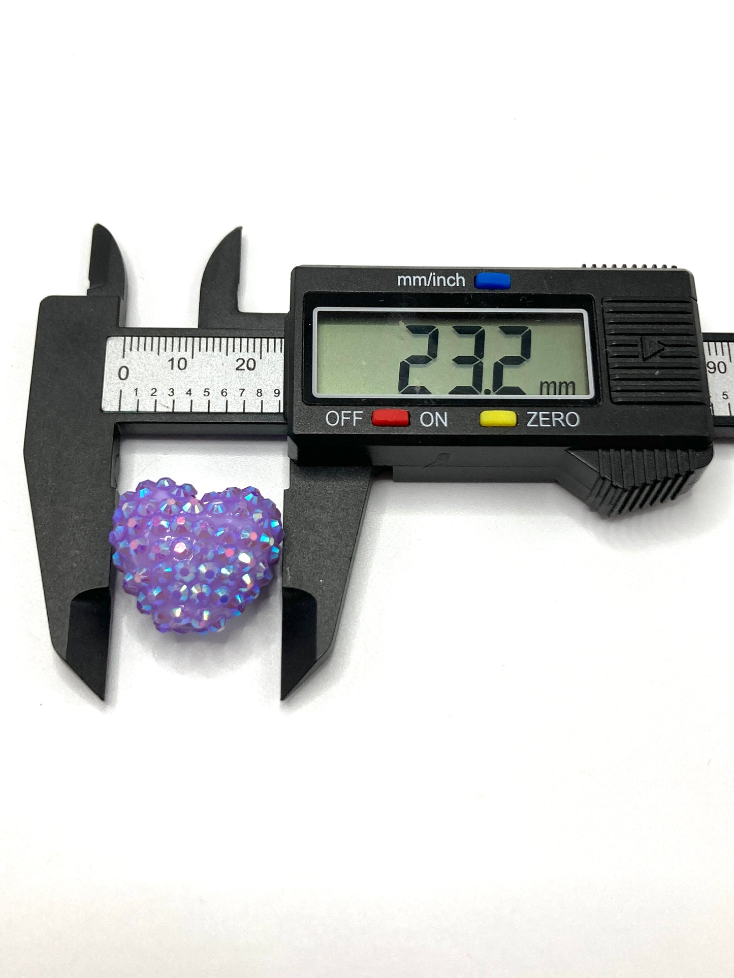 Beaded beadable Acrylic rhinestone pen Multi-colored Rhinestones Heart Beads,Random Mix 23mm