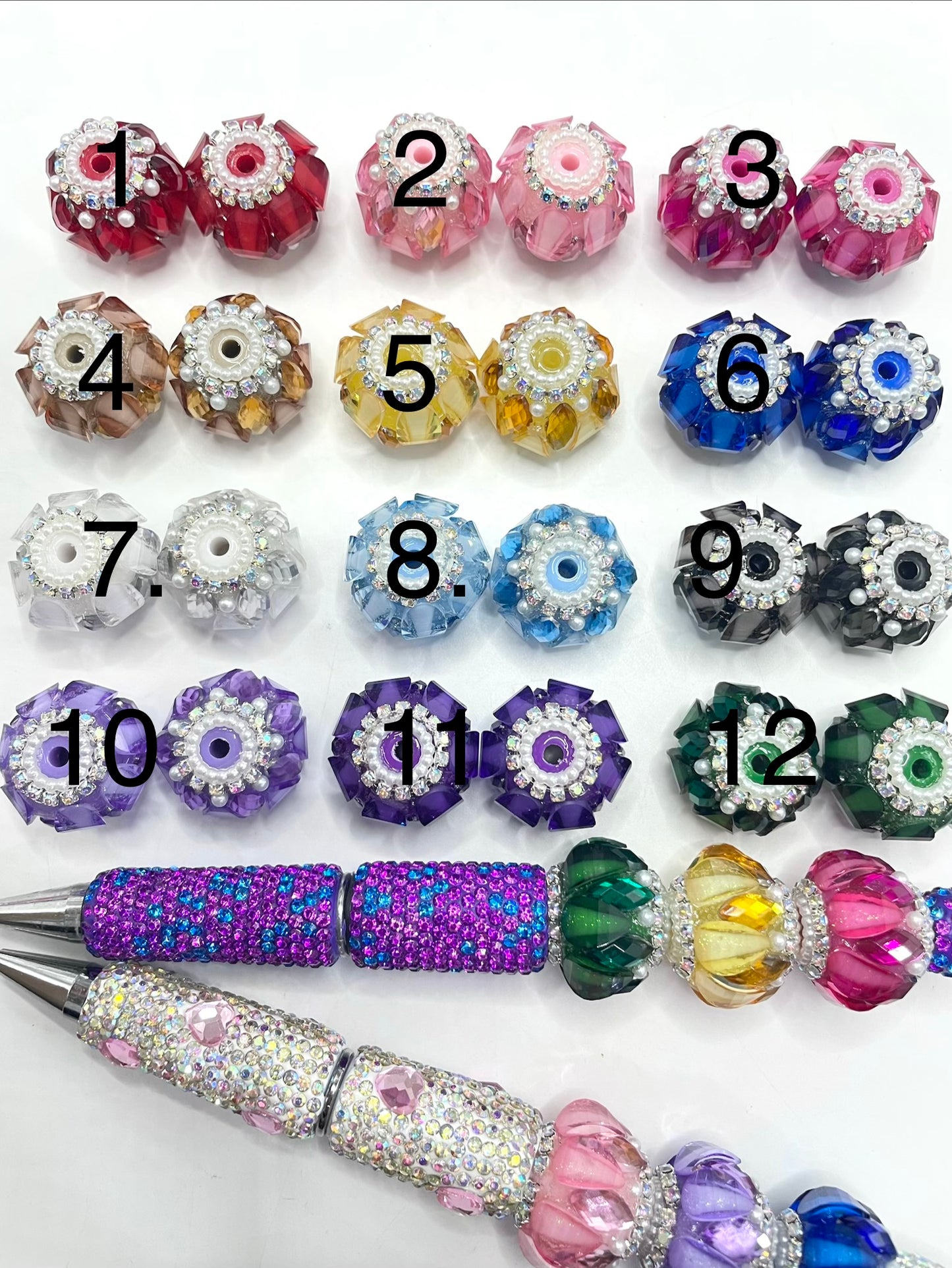 Diy beaded beadable Lantern beads acrylic