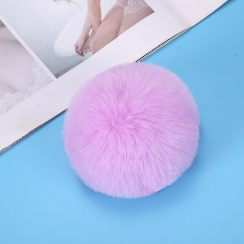 pom pom Imitation rex faux rabbit fur touching hairball Jewelry keychain imitation wool ball pendant 8mm Random Mix