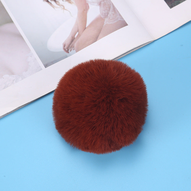 pom pom Imitation rex faux rabbit fur touching hairball Jewelry keychain imitation wool ball pendant 8mm Random Mix