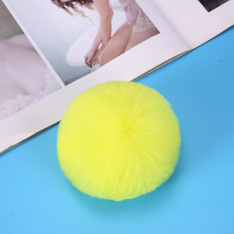 pom pom Imitation rex faux rabbit fur touching hairball Jewelry keychain imitation wool ball pendant 8mm Random Mix