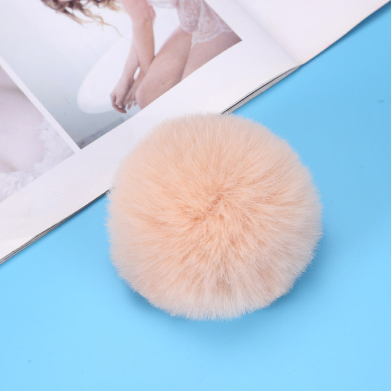 pom pom Imitation rex faux rabbit fur touching hairball Jewelry keychain imitation wool ball pendant 8mm Random Mix