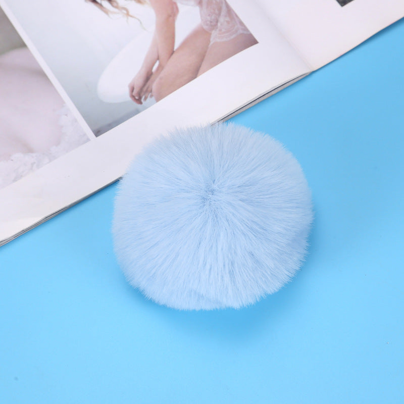 pom pom Imitation rex faux rabbit fur touching hairball Jewelry keychain imitation wool ball pendant 8mm Random Mix