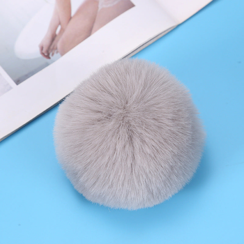 pom pom Imitation rex faux rabbit fur touching hairball Jewelry keychain imitation wool ball pendant 8mm Random Mix