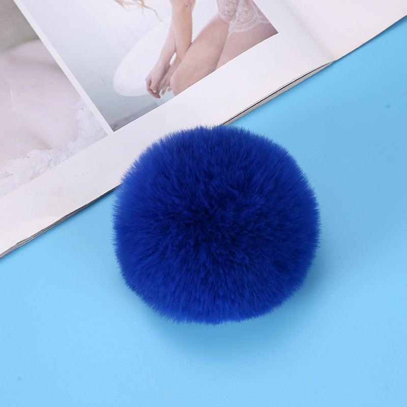 pom pom Imitation rex faux rabbit fur touching hairball Jewelry keychain imitation wool ball pendant 8mm Random Mix