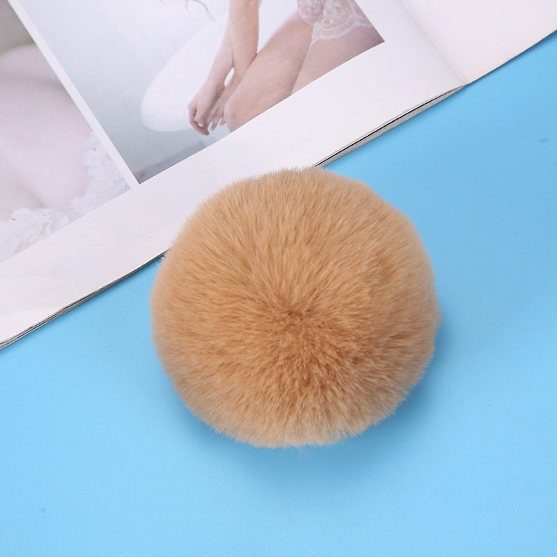 pom pom Imitation rex faux rabbit fur touching hairball Jewelry keychain imitation wool ball pendant 8mm Random Mix