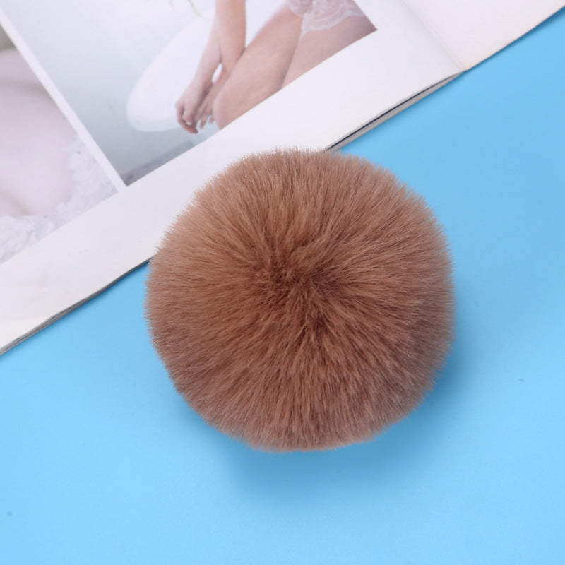 pom pom Imitation rex faux rabbit fur touching hairball Jewelry keychain imitation wool ball pendant 8mm Random Mix