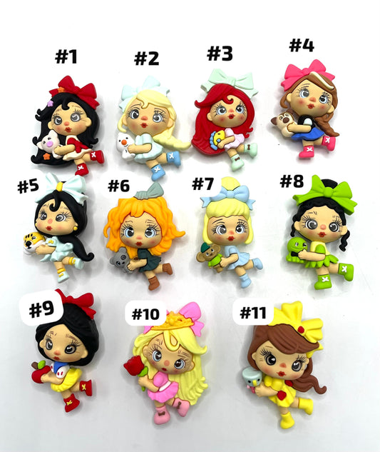 soft PVC rubber figurines topper princess doll without hole