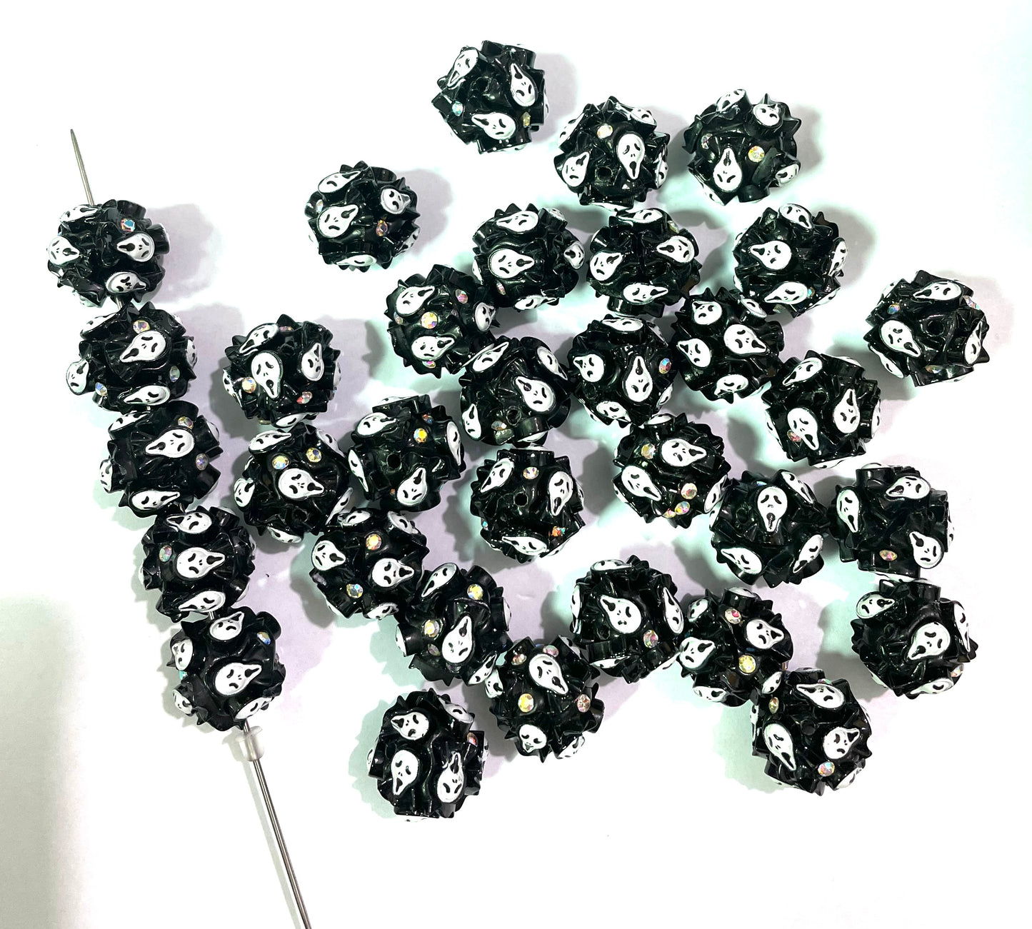 clay base bead halloween diy beads with ghost beads