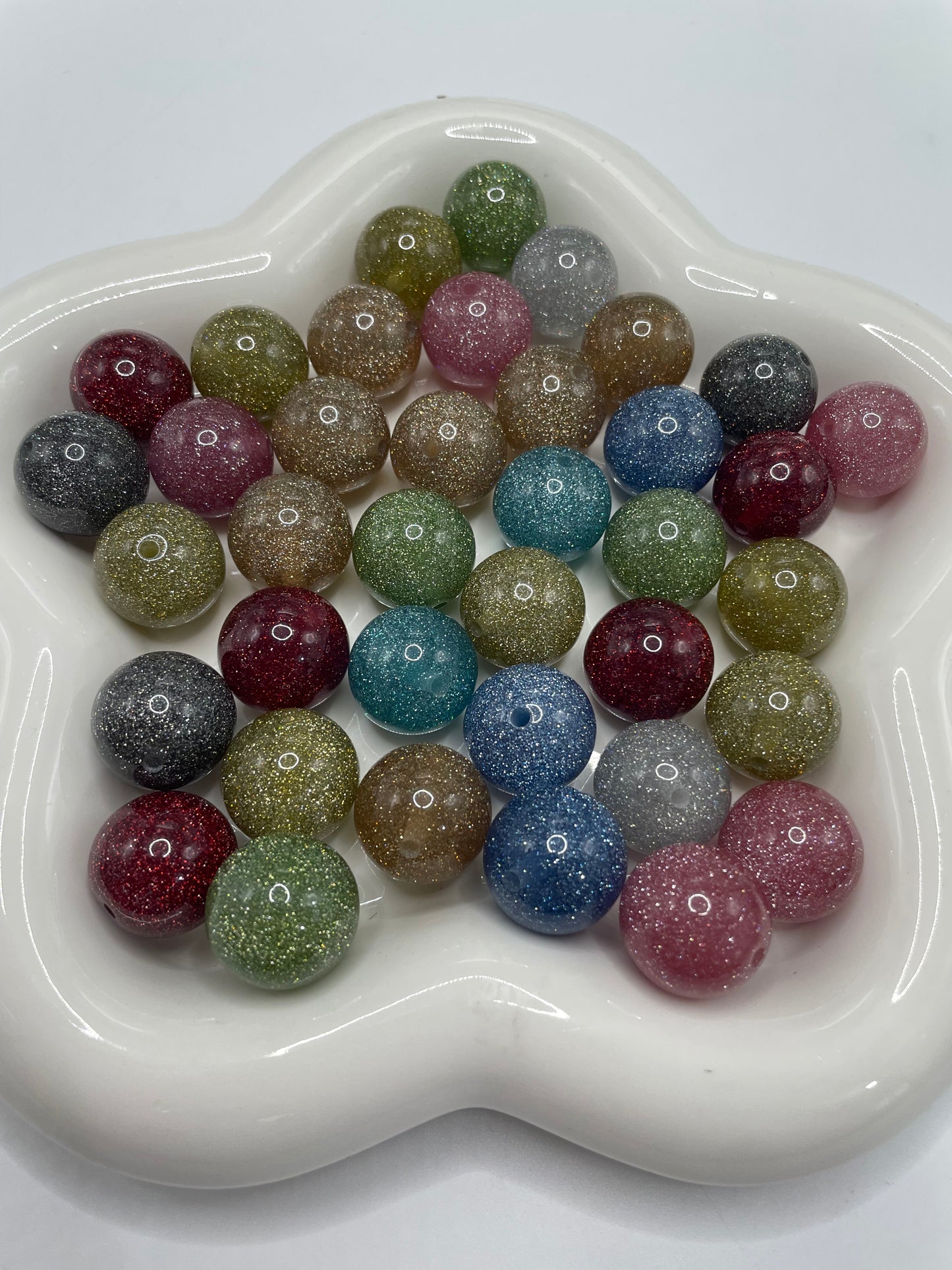 Acrylic glitter Starry Sky beads Beaded sequins 20mm