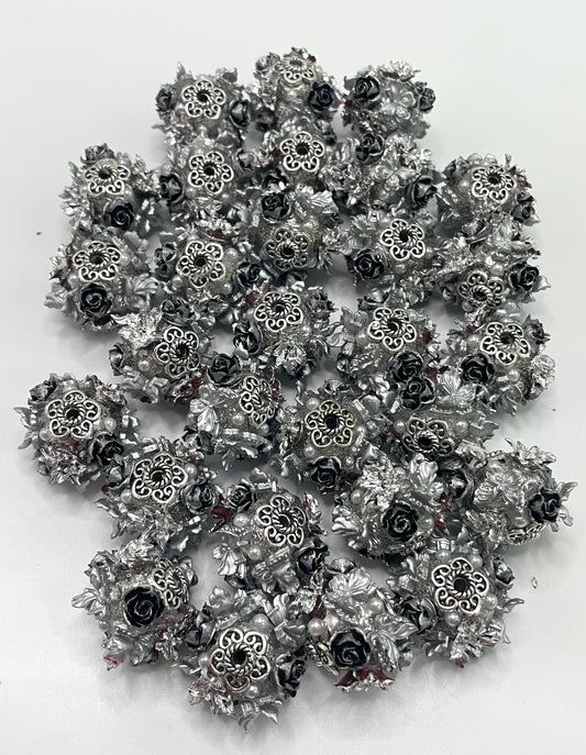 Flower beads Butterfly rose Metal gasket spacers beads Bubble pearls Fancy Beads