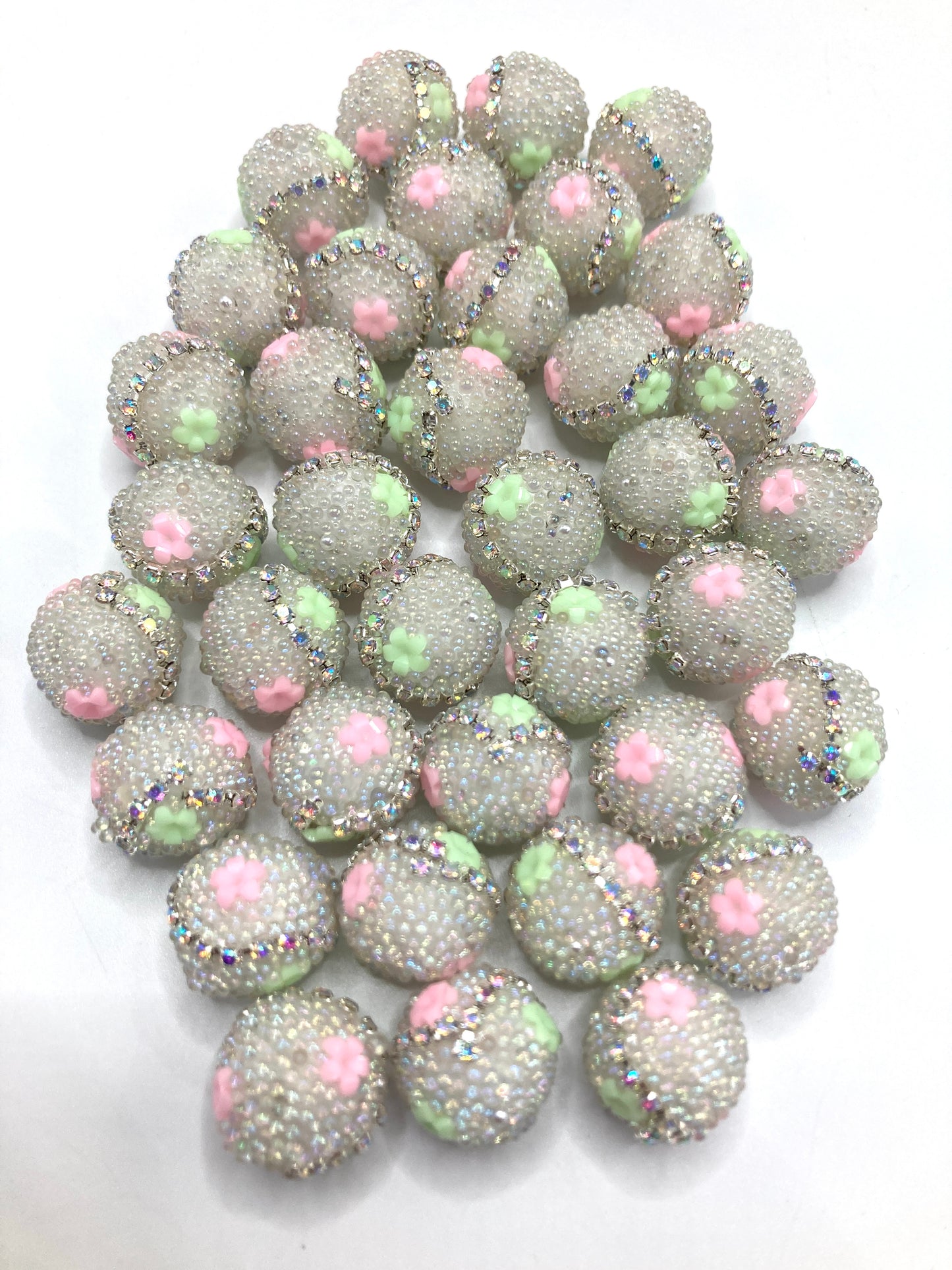 Bubble flowers beads Chain bubble flowers acrylic beads 16mm Random Mix