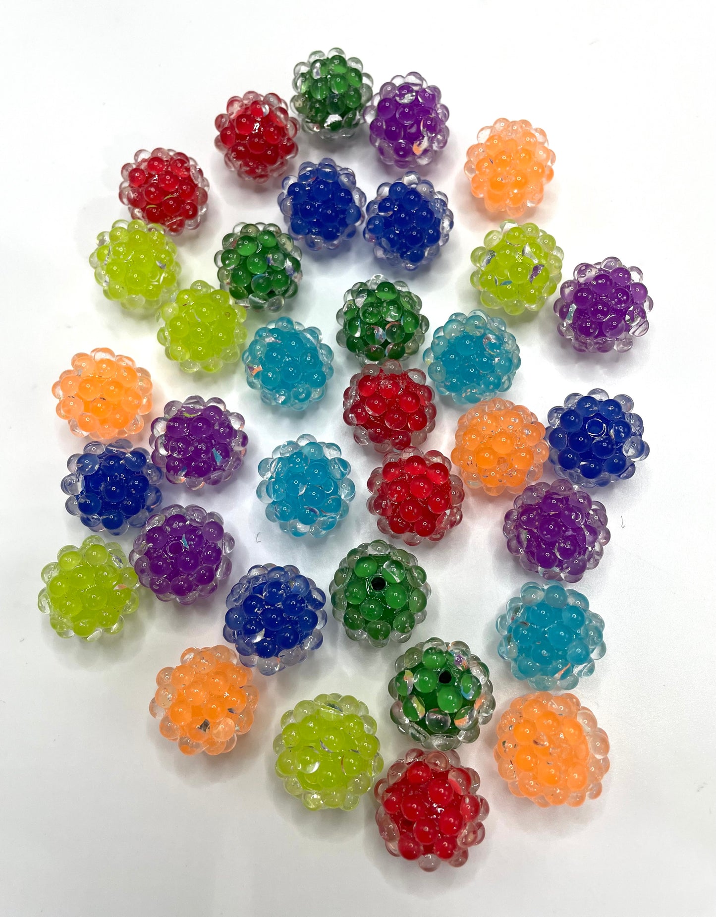 acrylic beads diy beaded bubble bead jelly beads 20-22mm ,random mix