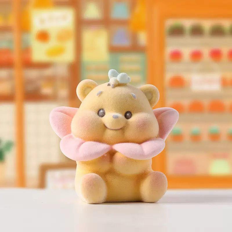 Winnie Pooh honey sweet time fuzzy flocked ,whole set,blind box pen topper figure character