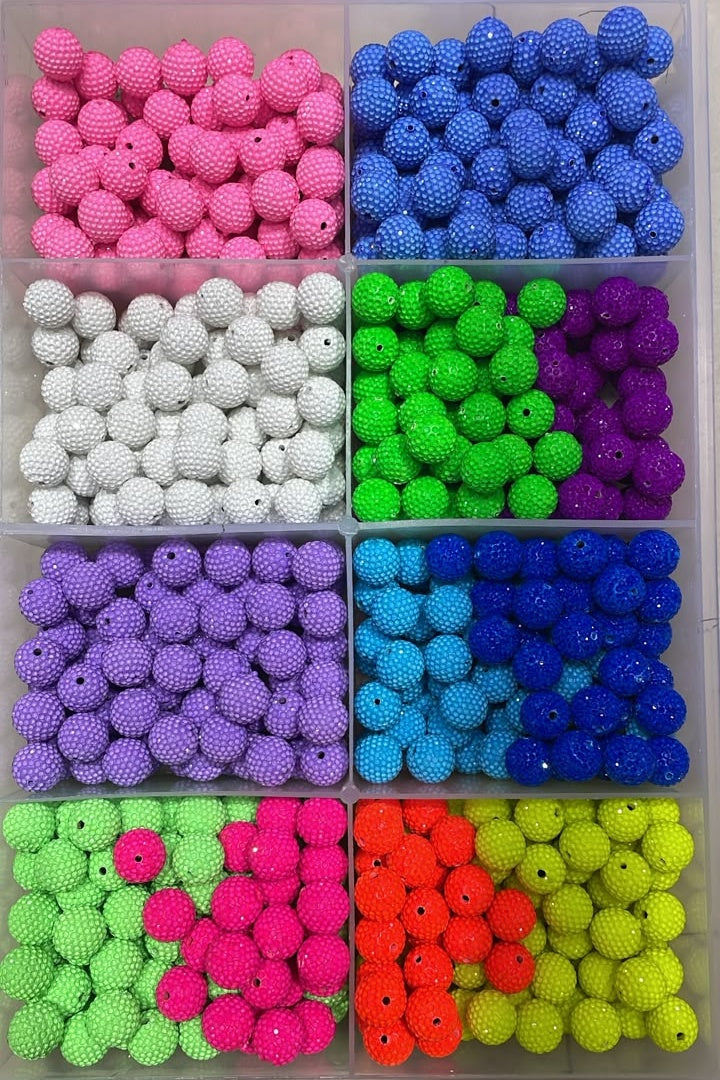 Clay beads jelly Neon beads DIY ceramic clay beads Random Mix 16mm