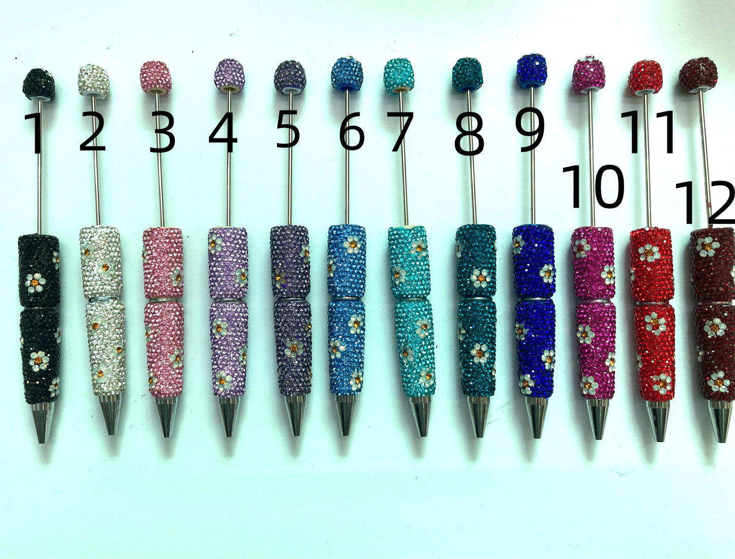 daisy Flower clay flower Bead rhinestone pen Floral inlay rhinestone Chroma Random Mix