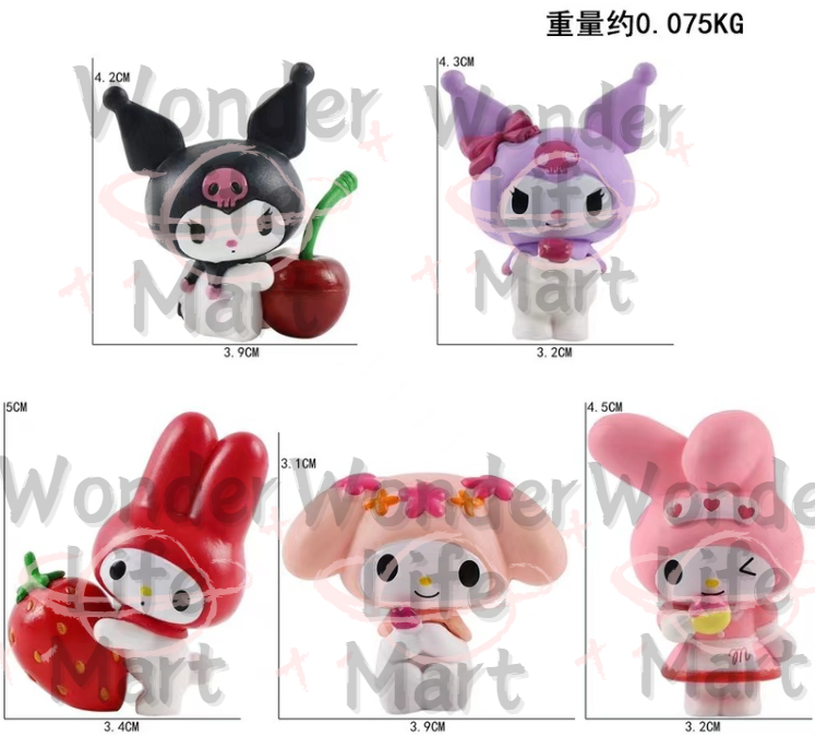 Sanri Fruit Series Pen Topper and Characters (Without Hole), Random Mix