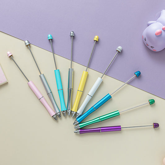diy beaded beadable metal pen Personalized metal diy beaded pen diy ballpoint pen