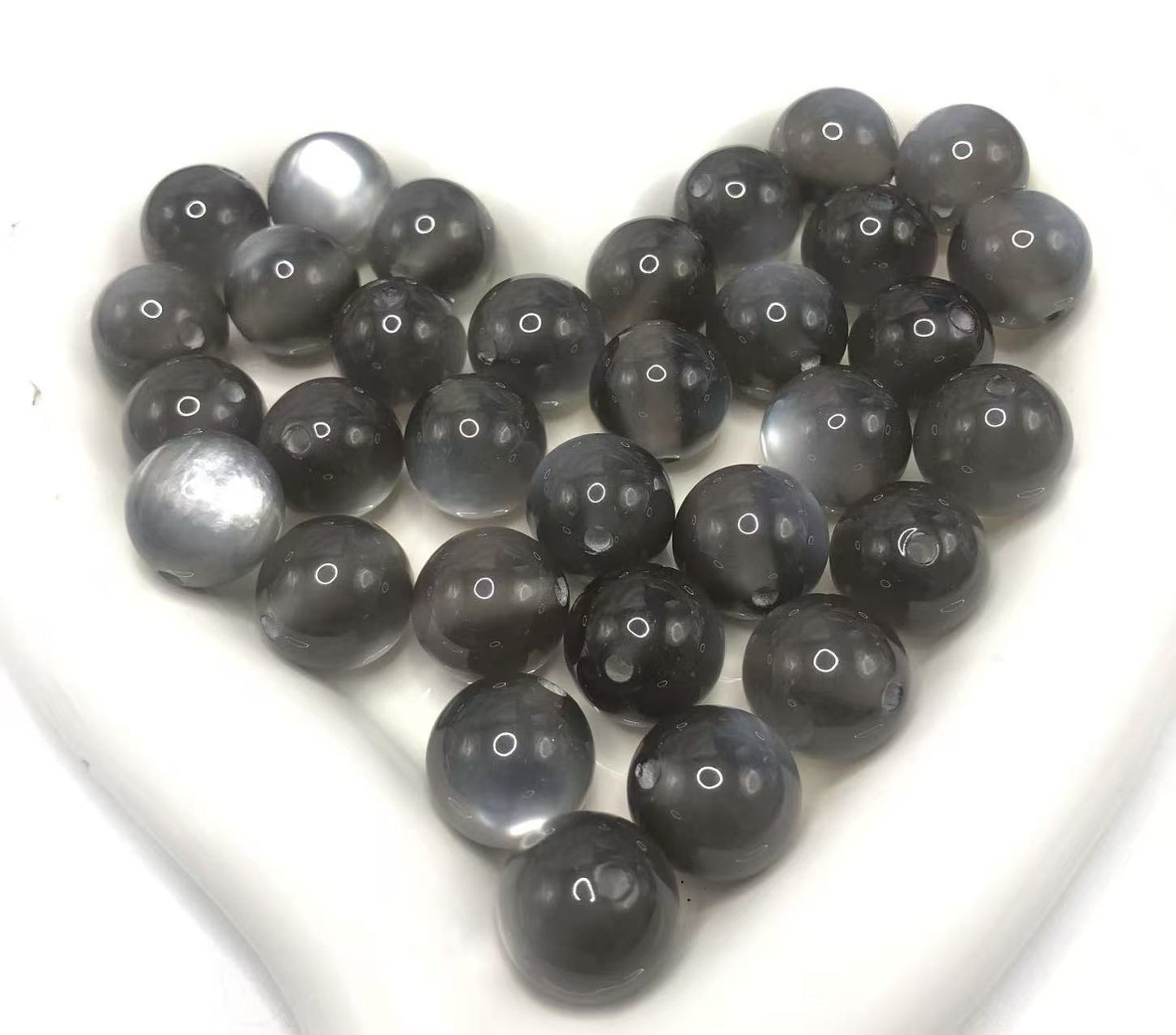 cat eye Acrylic beads glitter Multicolored cat's eye beads 16mm Random Mix