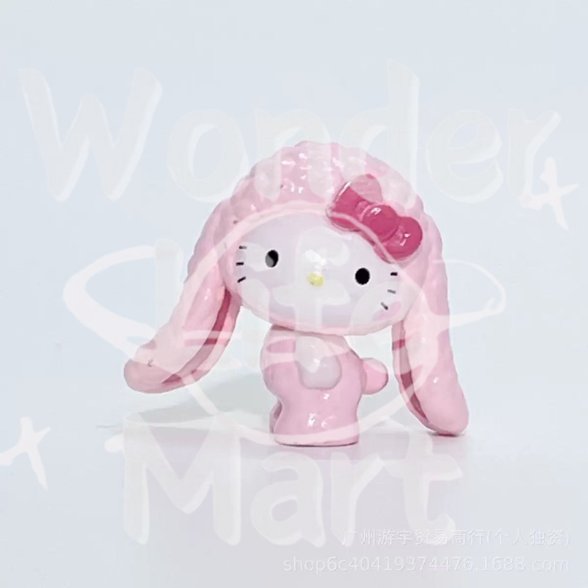 HK pink Big ears Sideways Doll Figurine Ornament Key pendant Pen Toppers