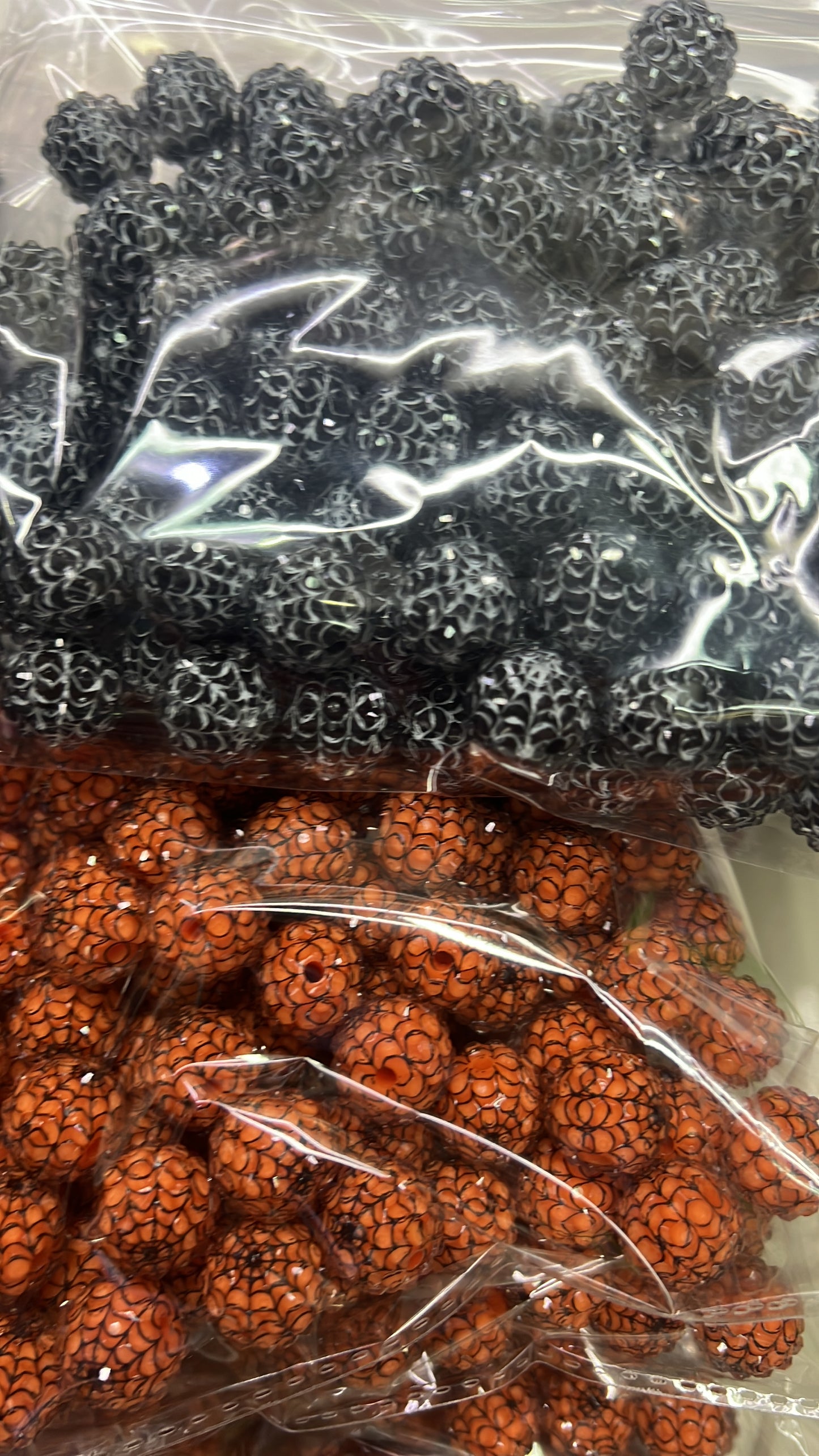 halloween beads jelly rhineston spider web beads 16mm
