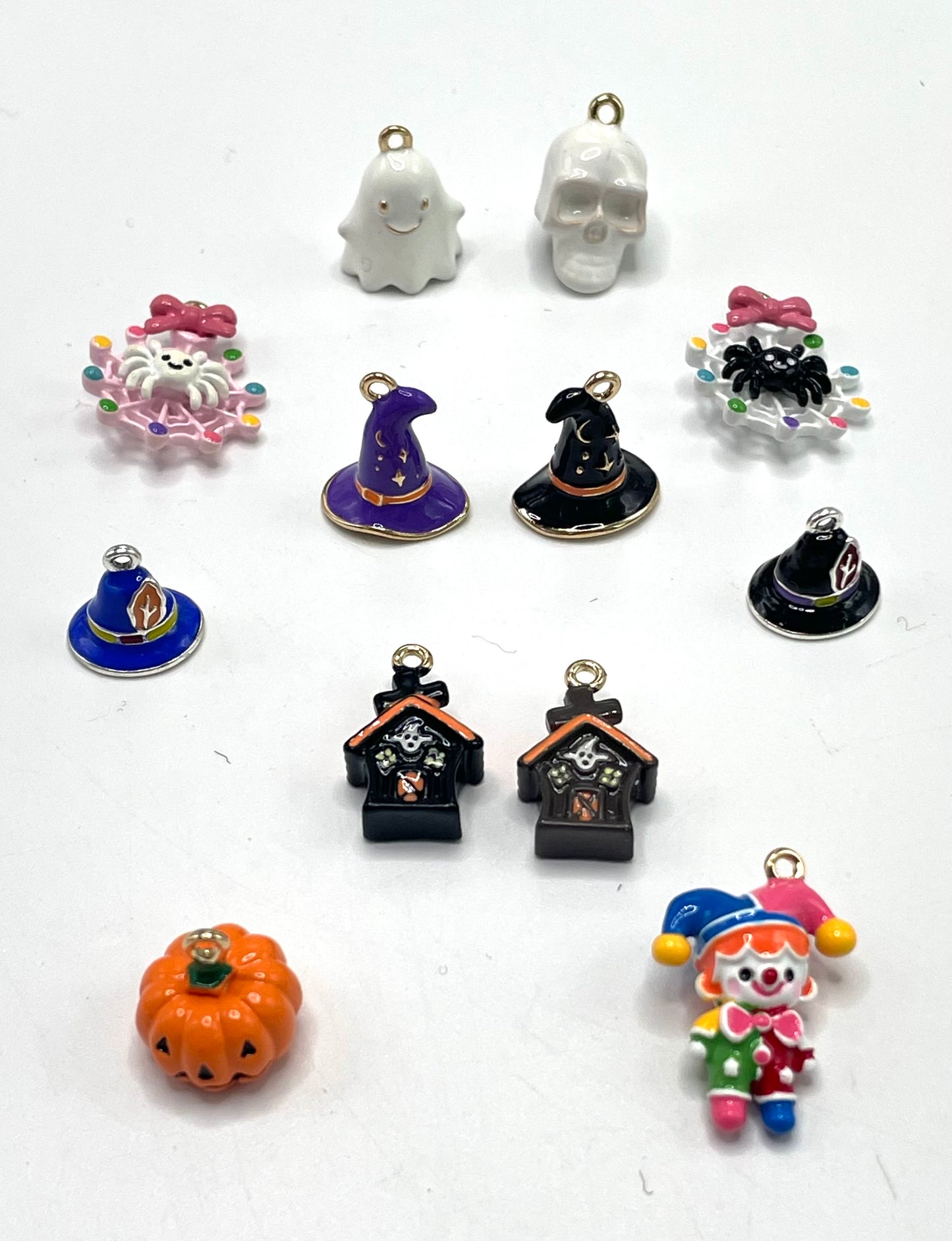 Halloween Series Alloy Earrings Pendant charm Magic Hat Skull head Spider Various style pendants