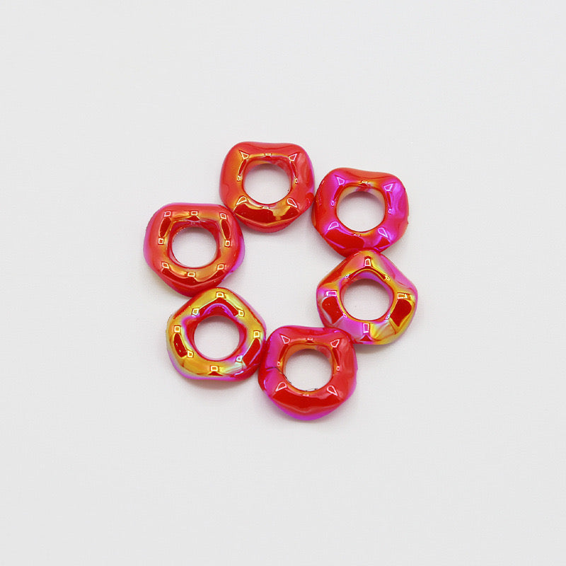 glossy solid color neon uv wavy spacer wave spacer plastic UV color neon uv color mix 15mm