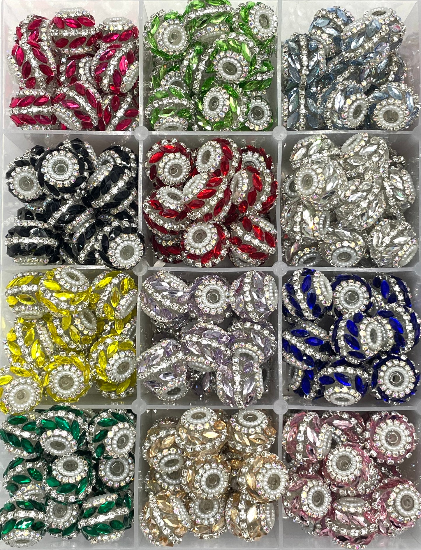 Fancy Beads Chain mirror Pearl gasket Acrylic beads 18mm Random Mix