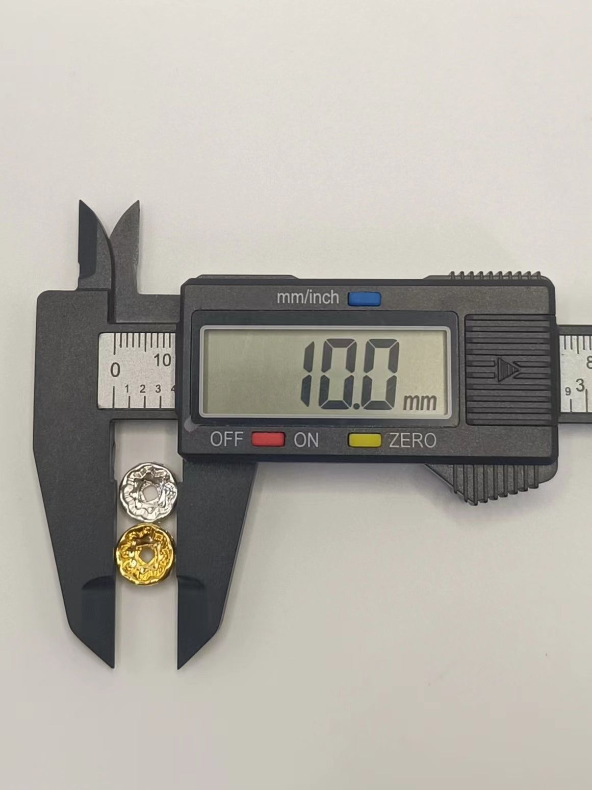 Gold & Silver Straight Spacers With Rhinestone,Random Mix,10mm