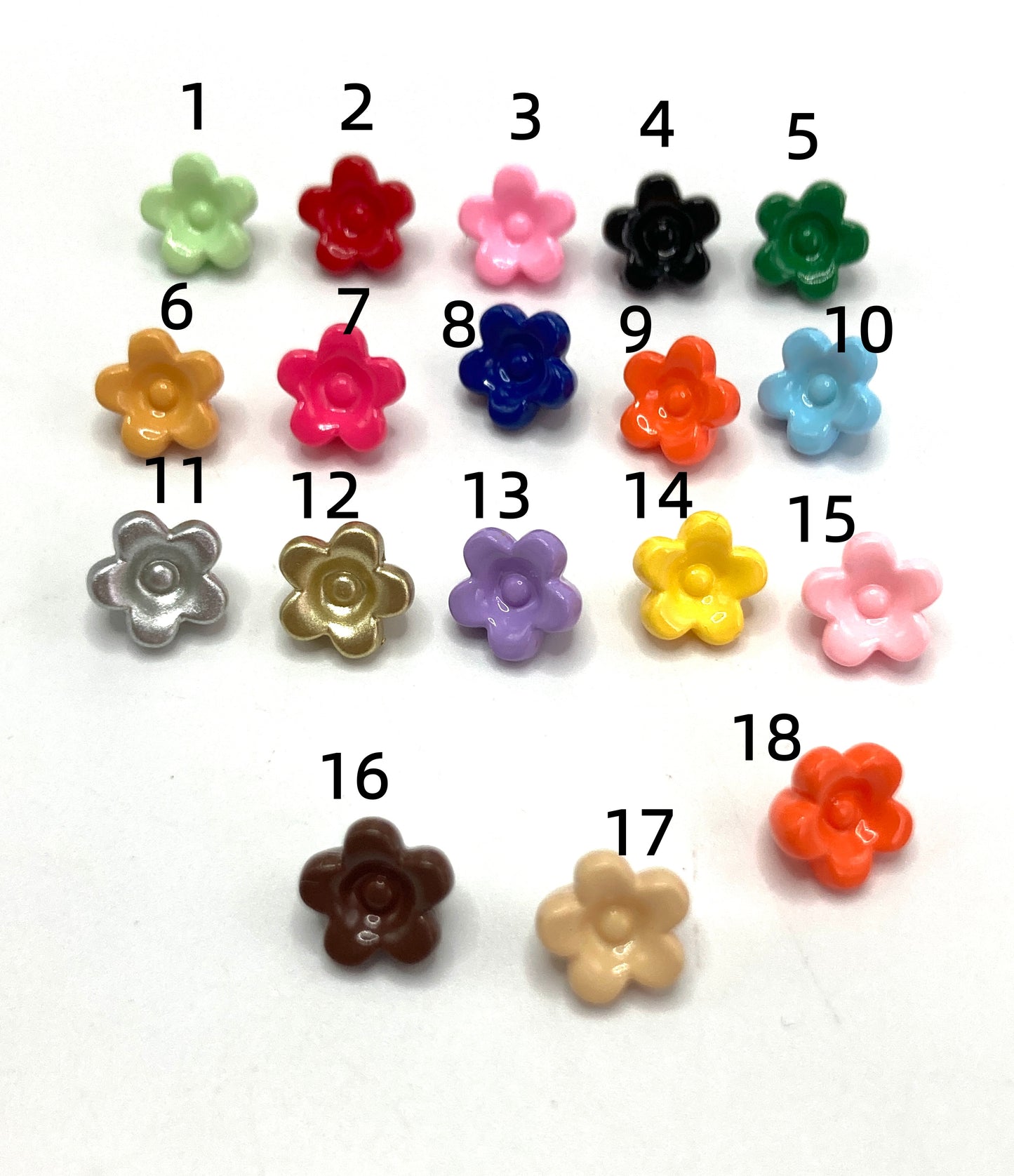 Acrylic beads Button Chain beads DIY Beaded jewelry Multi-colored flower beaded necklace Random Mix 5mm (Do not forge signatures)
