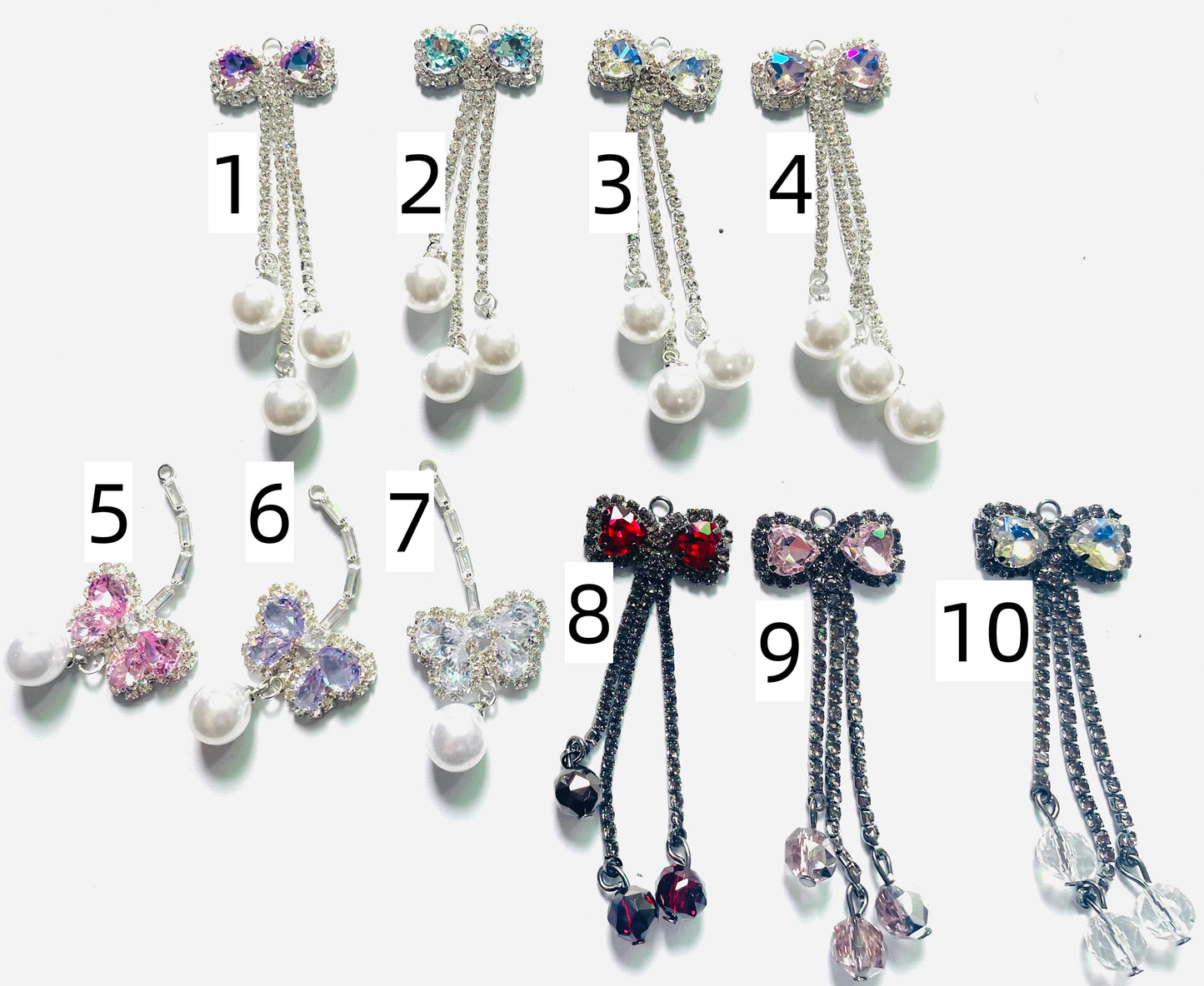 Pendant BOW Butterfly Pearl DIY accessories Bead DIY pendant Earrings Random Mix 24mm