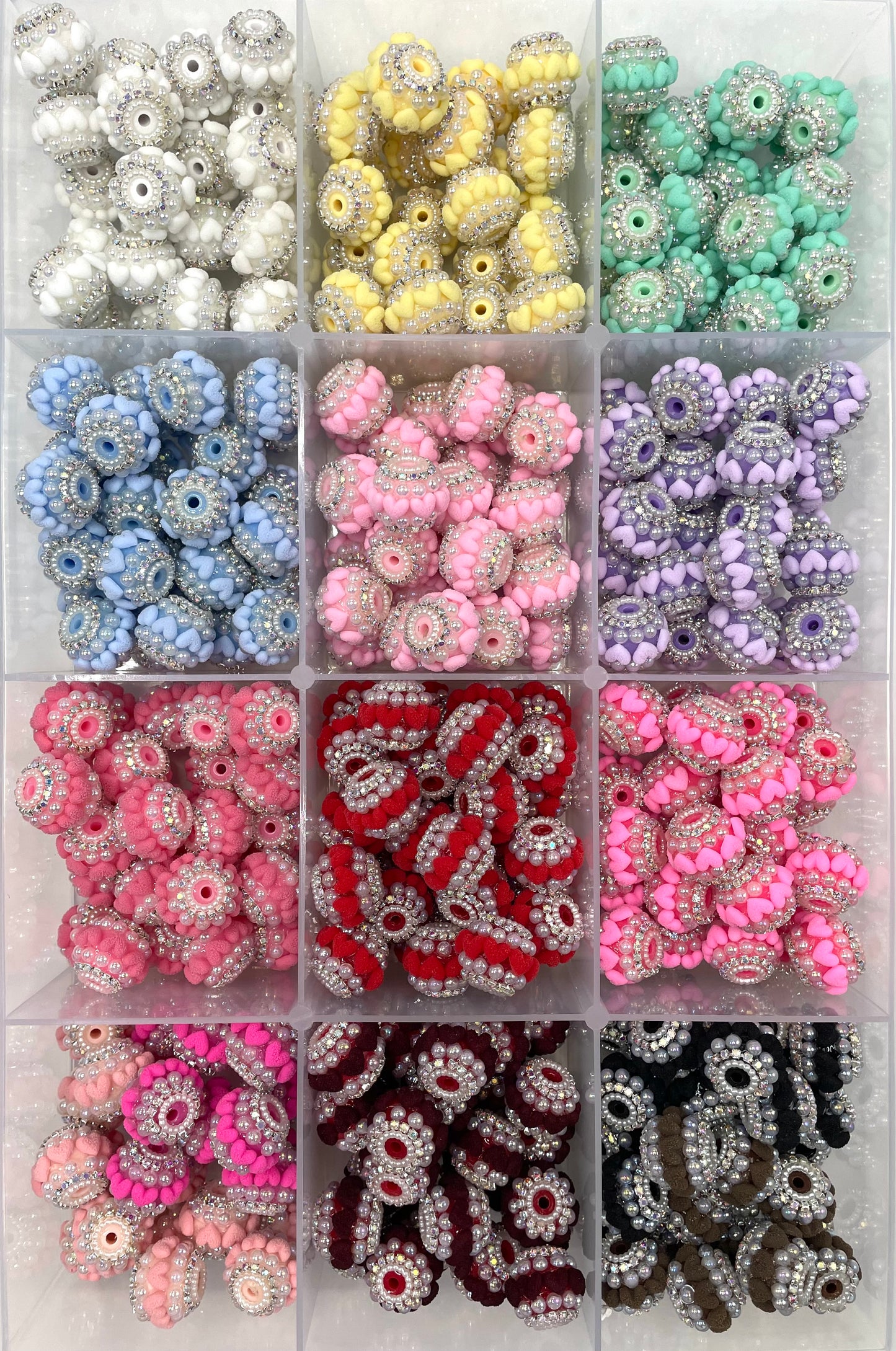Fancy Beads Heart Chain Pearl Bubble Pearl gasket Random Mix 20mm