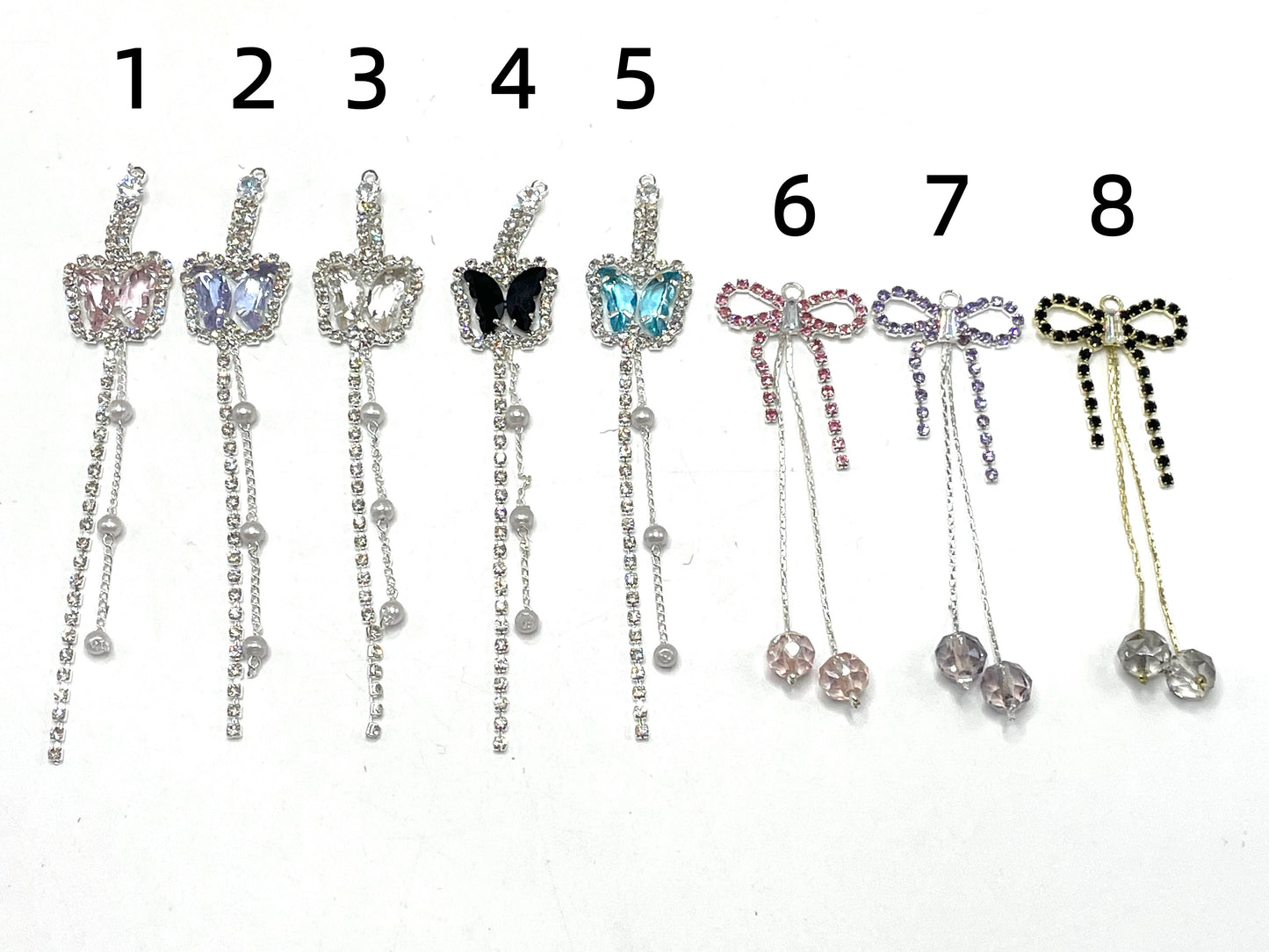 Diy craft with charms dangle Pendant Butterfly Brogue (a type of knot) Pendant Crystal pendant Random Mix