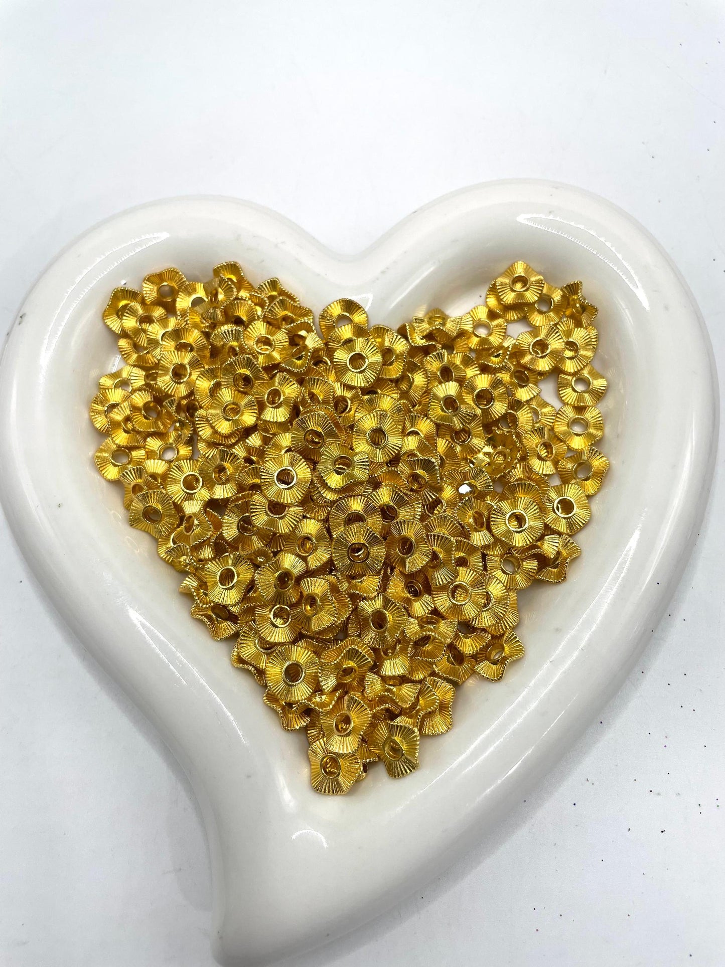 metal spacer wavy wave spacer beads solid color silver color gold color 10mm
