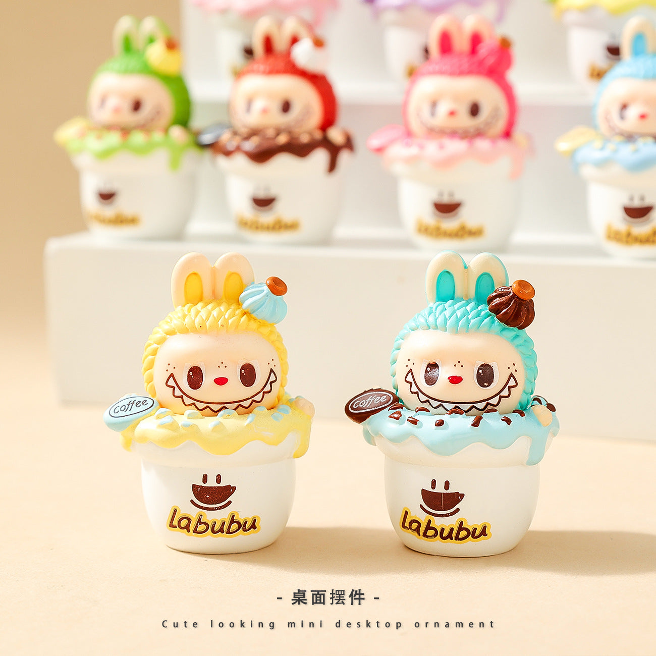 Topper cupcake labubu pen topper characte figure mix
