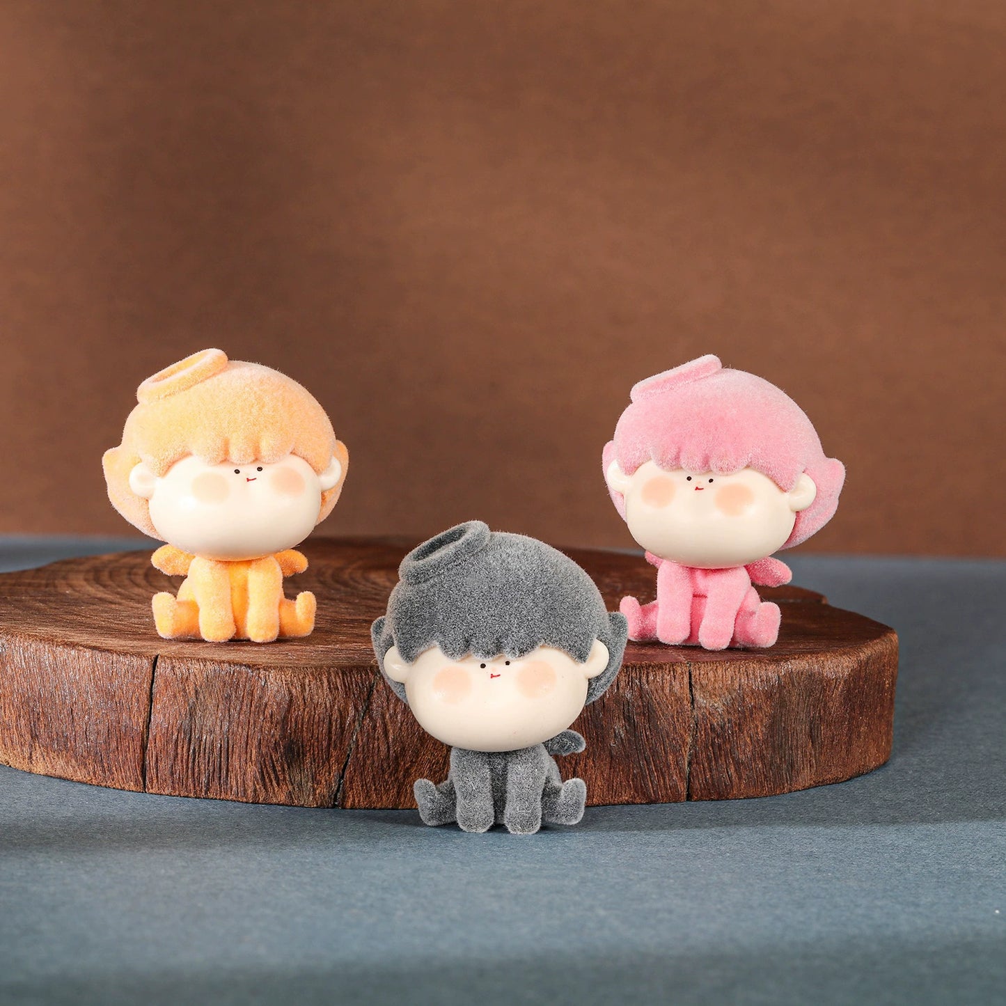 angel AMLLS series flocking fuzzy short plush cute doll ornaments diy jewelry pendant topper character figures