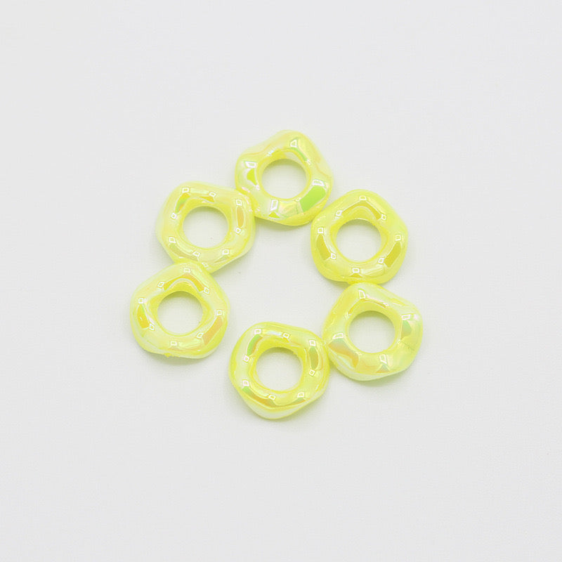 glossy solid color neon uv wavy spacer wave spacer plastic UV color neon uv color mix 15mm
