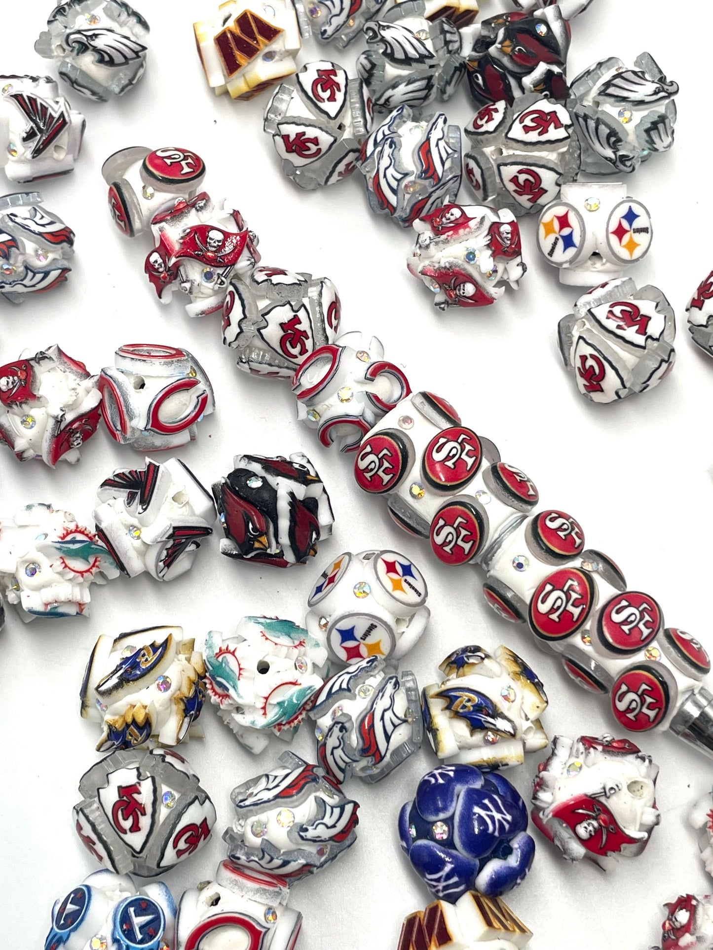 rugby team football team character beads