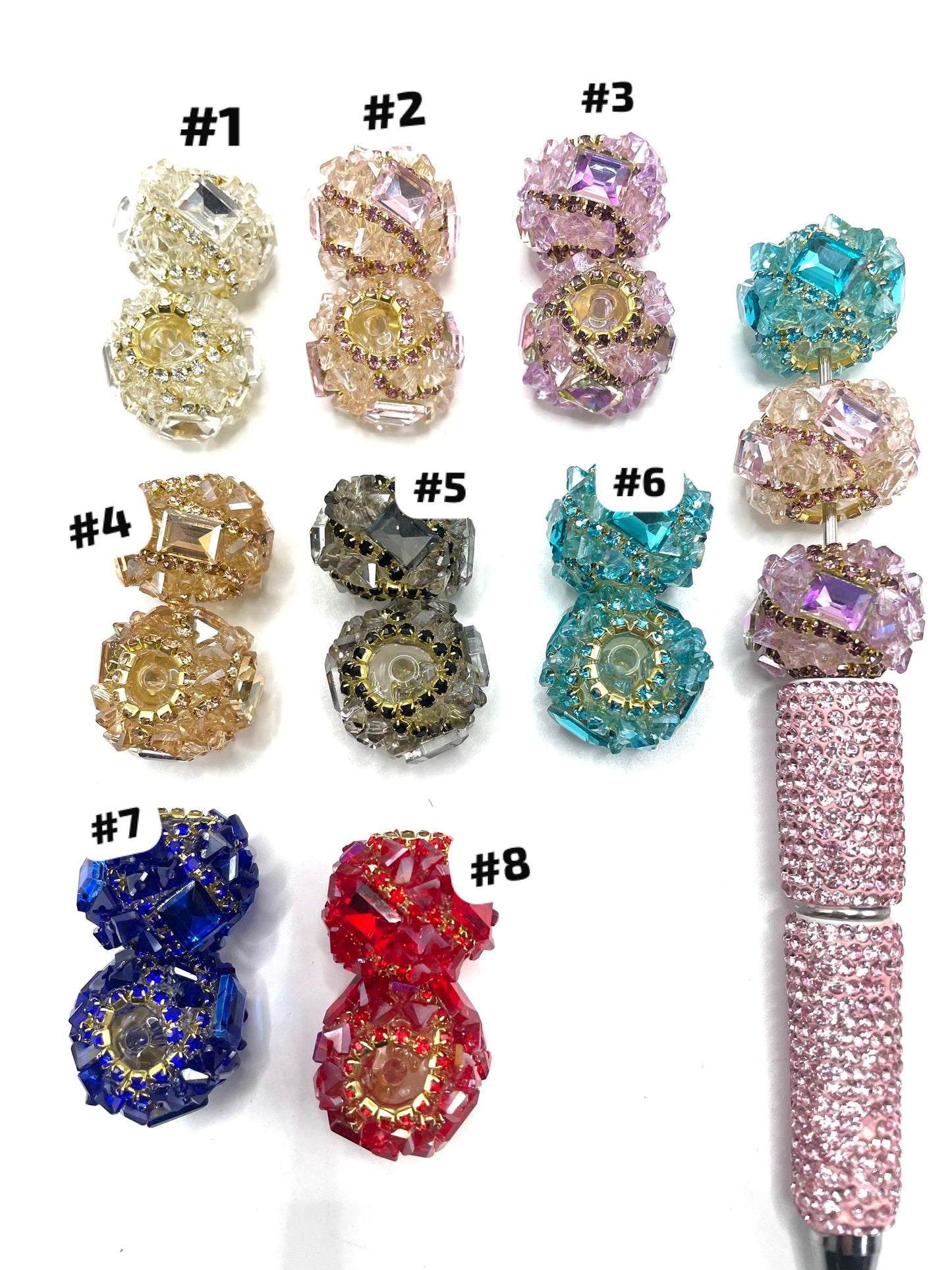 Beaded beadable diy fancy crystal rhinestone bead baguette shaped square shape mirror stone beads ,colored ,Random mix