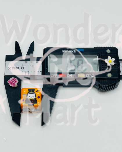 Halloween series Sanri Flower Series Cartoon cuteness Square acrylic beads 16mm Random Mix