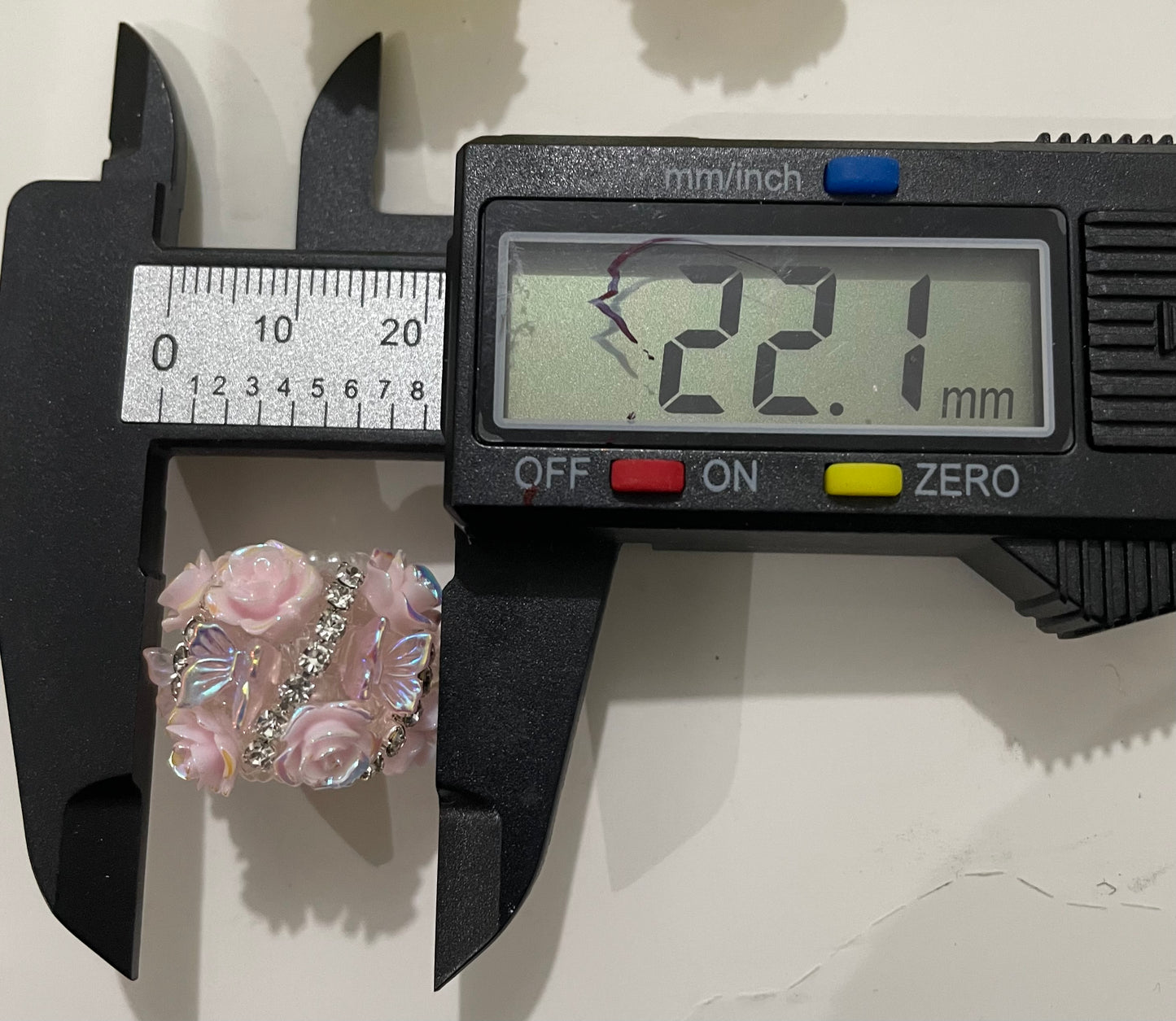 double layer flower bead with butterfly fancy bead